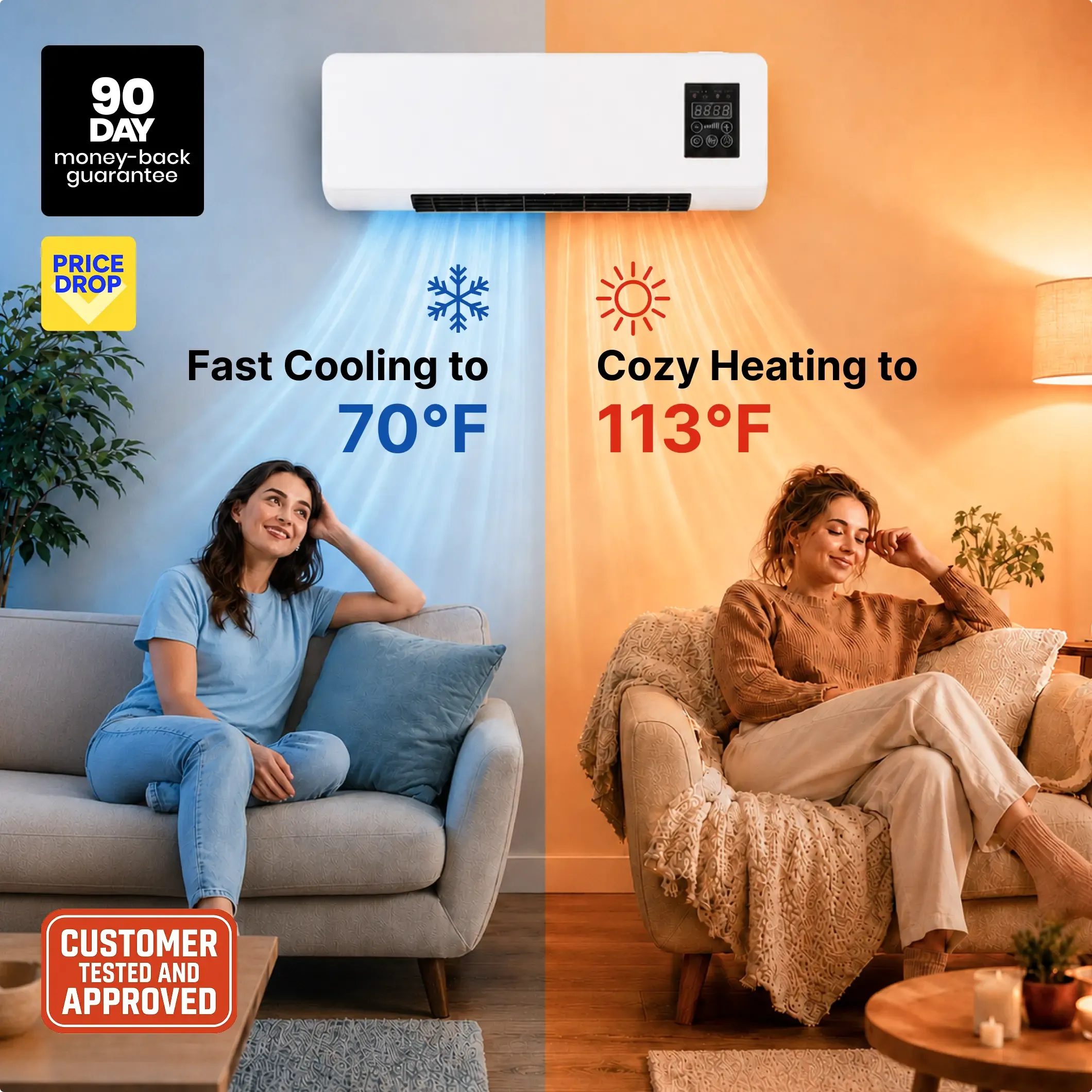 Randaoma mobiele airco — koelt en verwarmt zonder installatie